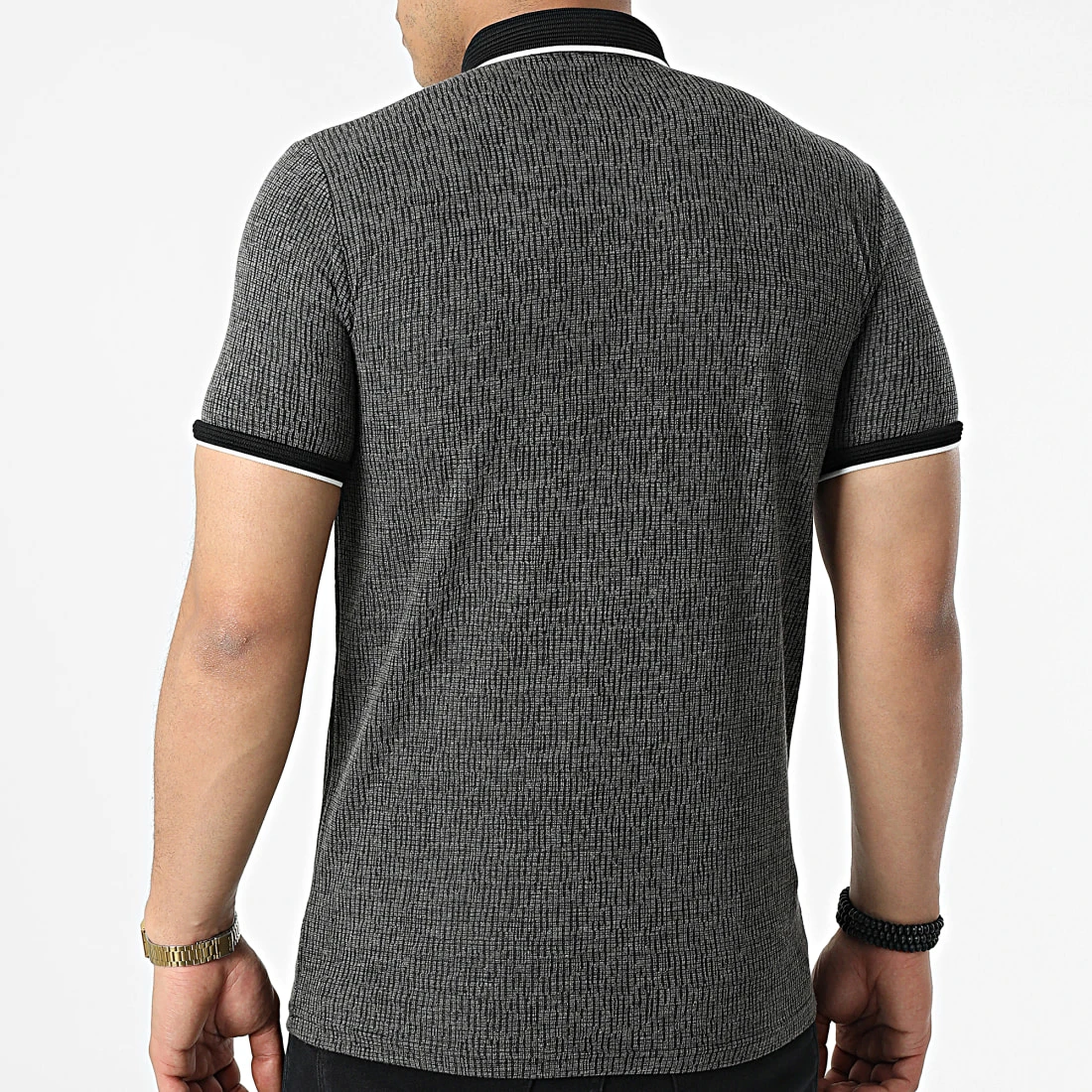 Tout neuf ⌛ Chemise A Manches Courtes ERS-1651 Gris Anthracite de Classic Series 👍 6 Tout neuf ⌛ Chemise A Manches Courtes ERS-1651 Gris Anthracite de Classic Series 👍 – Image 4