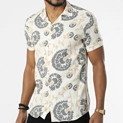 Vente flash ⭐ Chemise Manches Courtes 1400 Beige de Classic Series 🥰