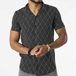 Budget ✨ Chemise Manches Courtes 1400 Noir de Classic Series 🎉 -HautStyle Boutique classic series 309429 ERS 1400 45 20220322T144715 03