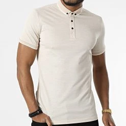 Promo ⌛ Polo Manches Courtes 1713 Beige de Classic Series 😀 -HautStyle Boutique classic series 309446 ERS 1713 BEJ MELANJ 20220322T143547 03