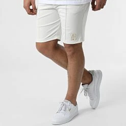 Offres ✔️ Ensemble Tee 👍 Shirt Et Short Jogging 1253 Blanc de Classic Series ⌛ -HautStyle Boutique classic series 309487 ERS 1253 EKRU 20220318T161928 05