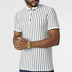 Le moins cher 🎁 Polo Manches Courtes 1778 Blanc de Classic Series 💯 -HautStyle Boutique classic series 309512 ERS 1778 EKRU SIYAH 20220322T145031 03