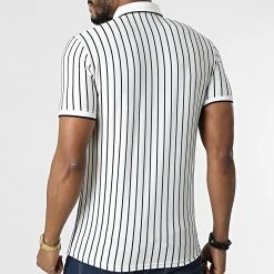 Le moins cher 🎁 Polo Manches Courtes 1778 Blanc de Classic Series 💯 -HautStyle Boutique classic series 309512 ERS 1778 EKRU SIYAH 20220322T145033 04