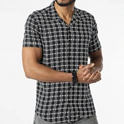 Meilleure vente ❤️ Chemise Manches Courtes 1400 Noir de Classic Series 😀 -HautStyle Boutique classic series 309561 ERS 1400 97 20220322T144617 03