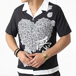 Le moins cher ⭐ Ensemble Chemise Manches Courtes Et Short CH003 Noir Floral de Classic Series 🔔 -HautStyle Boutique classic series 309586 CH003 BLACK 20220318T161832 02