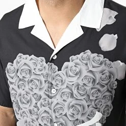 Le moins cher ⭐ Ensemble Chemise Manches Courtes Et Short CH003 Noir Floral de Classic Series 🔔 -HautStyle Boutique classic series 309586 CH003 BLACK 20220318T161833 03