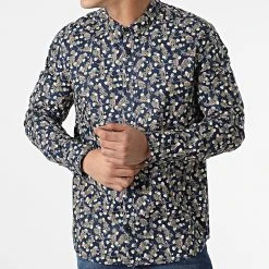 Nouveau ❤️ Chemise Manches Longues Floral H70025 Bleu Marine de Classic Series ⭐ -HautStyle Boutique classic series 309671 H70025M11045A 19400 20220408T111016 03