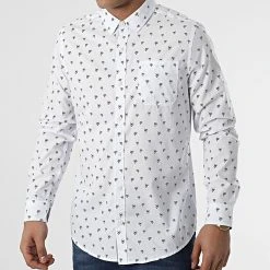 Les meilleures critiques de 😍 Chemise Manches Longues Floral H6313Z Blanc de Classic Series 💯