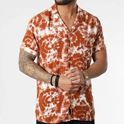 Top 10 ⭐ Chemise Manches Courtes H73771 Orange Brique de Classic Series ❤️ -HautStyle Boutique classic series 309732 H73771M10979E 21300 20220324T155953 03