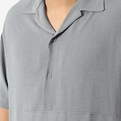 Bon marché 🌟 Chemise Manches Courtes FT-7002 Gris de Classic Series 👍 -HautStyle Boutique classic series 310592 FT 7002 GREY 20220329T160436 02