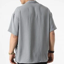 Bon marché 🌟 Chemise Manches Courtes FT-7002 Gris de Classic Series 👍 -HautStyle Boutique classic series 310592 FT 7002 GREY 20220329T160438 04