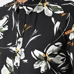 Sortie 👏 Chemise Manches Longues G-9034 Noir de Classic Series ❤️ -HautStyle Boutique classic series 310594 G 9034 BLACK YELLOW 20220328T162020 02