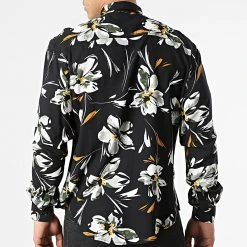 Sortie 👏 Chemise Manches Longues G-9034 Noir de Classic Series ❤️ -HautStyle Boutique classic series 310594 G 9034 BLACK YELLOW 20220328T162023 04