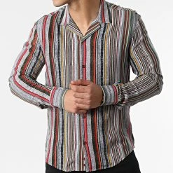 Meilleur prix 😉 Chemise Manches Longues G-9035 Gris Rouge de Classic Series ⌛ -HautStyle Boutique classic series 310605 G 9035 20RED 20220328T161606 03