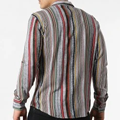 Meilleur prix 😉 Chemise Manches Longues G-9035 Gris Rouge de Classic Series ⌛ -HautStyle Boutique classic series 310605 G 9035 20RED 20220328T161608 04