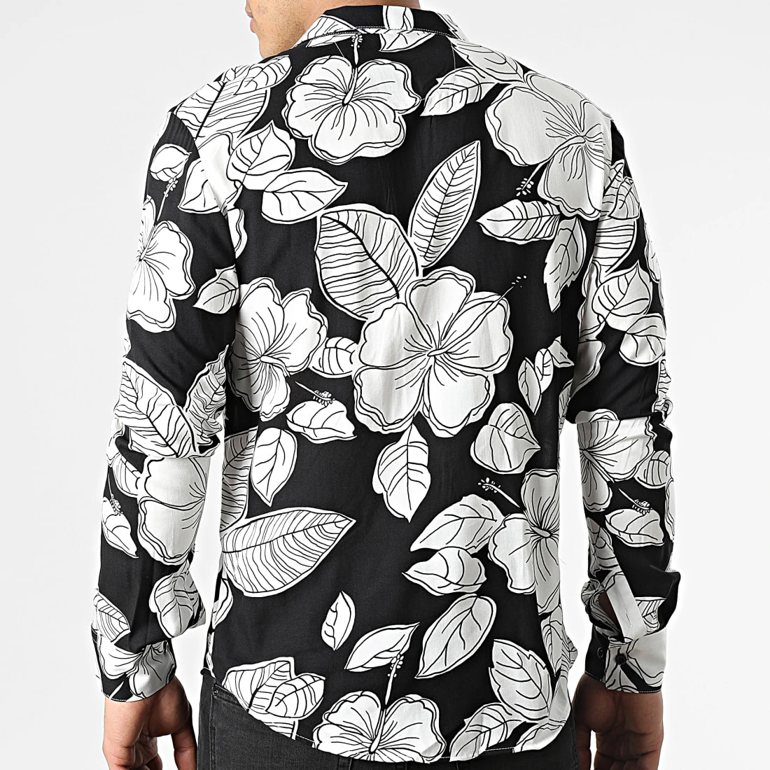 Vente flash 🤩 Chemise Manches Longues G-9032 Noir Blanc de Classic Series 🤩 6 Vente flash 🤩 Chemise Manches Longues G-9032 Noir Blanc de Classic Series 🤩 – Image 4