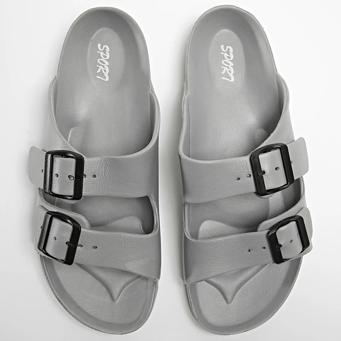 Budget ✔️ Claquettes HM3026 Gris de Classic Series 🎁 6 Budget ✔️ Claquettes HM3026 Gris de Classic Series 🎁 – Image 4