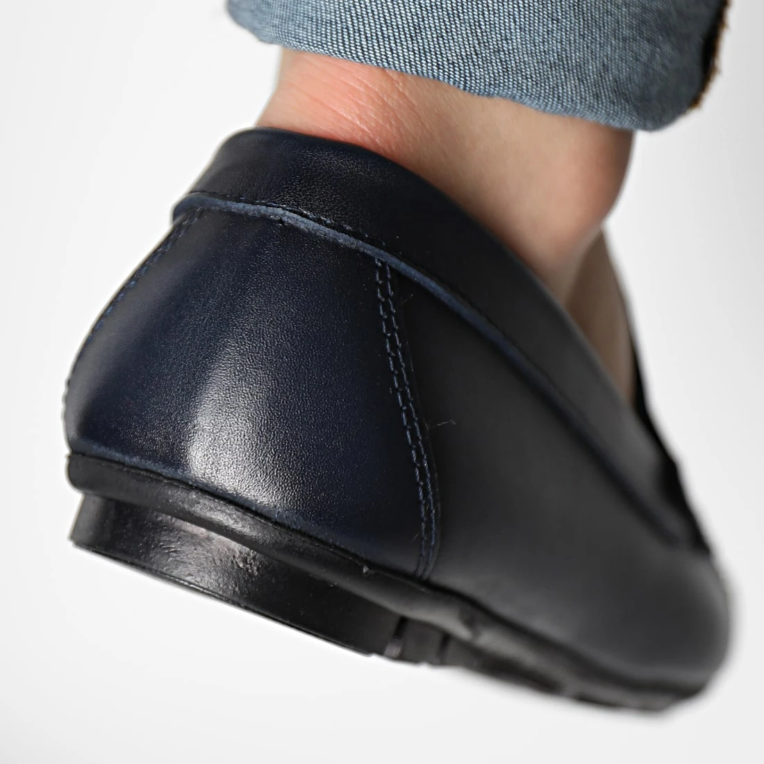 Sortie 🎉 Mocassins Cuir DR-24 Bleu Marine de Classic Series 👍 6 Sortie 🎉 Mocassins Cuir DR-24 Bleu Marine de Classic Series 👍 – Image 4