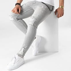 Meilleur prix 😍 Jean Skinny DHZ-3815-1 Gris de Classic Series 🛒 -HautStyle Boutique classic series 315156 DHZ 3815 1 A FUME 20220415T160809 03