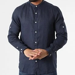 Coupon 😍 Chemise A Manches Longues 7632 Bleu Marine de Classic Series ⭐ -HautStyle Boutique classic series 315897 7632 DEEP BLUE 20220421T161943 03