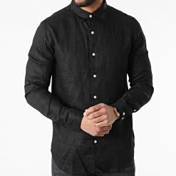 Meilleure affaire ✔️ Chemise A Manches Longues 7631 Noir de Classic Series ❤️ -HautStyle Boutique classic series 315899 7631 BLACK 20220421T151850 03