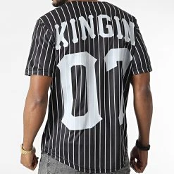 Coupon ✨ Chemise Manches Courtes Col Rond A Rayures 5925 Noir Blanc de Classic Series ⌛ -HautStyle Boutique classic series 317220 5925 BLACK 20220504T143001 04