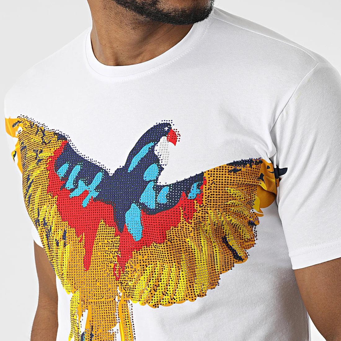 Budget 🔥 Tee 🎉 Shirt Strass VC-49 Blanc de Classic Series ⌛ 4 Budget 🔥 Tee 🎉 Shirt Strass VC-49 Blanc de Classic Series ⌛ – Image 2