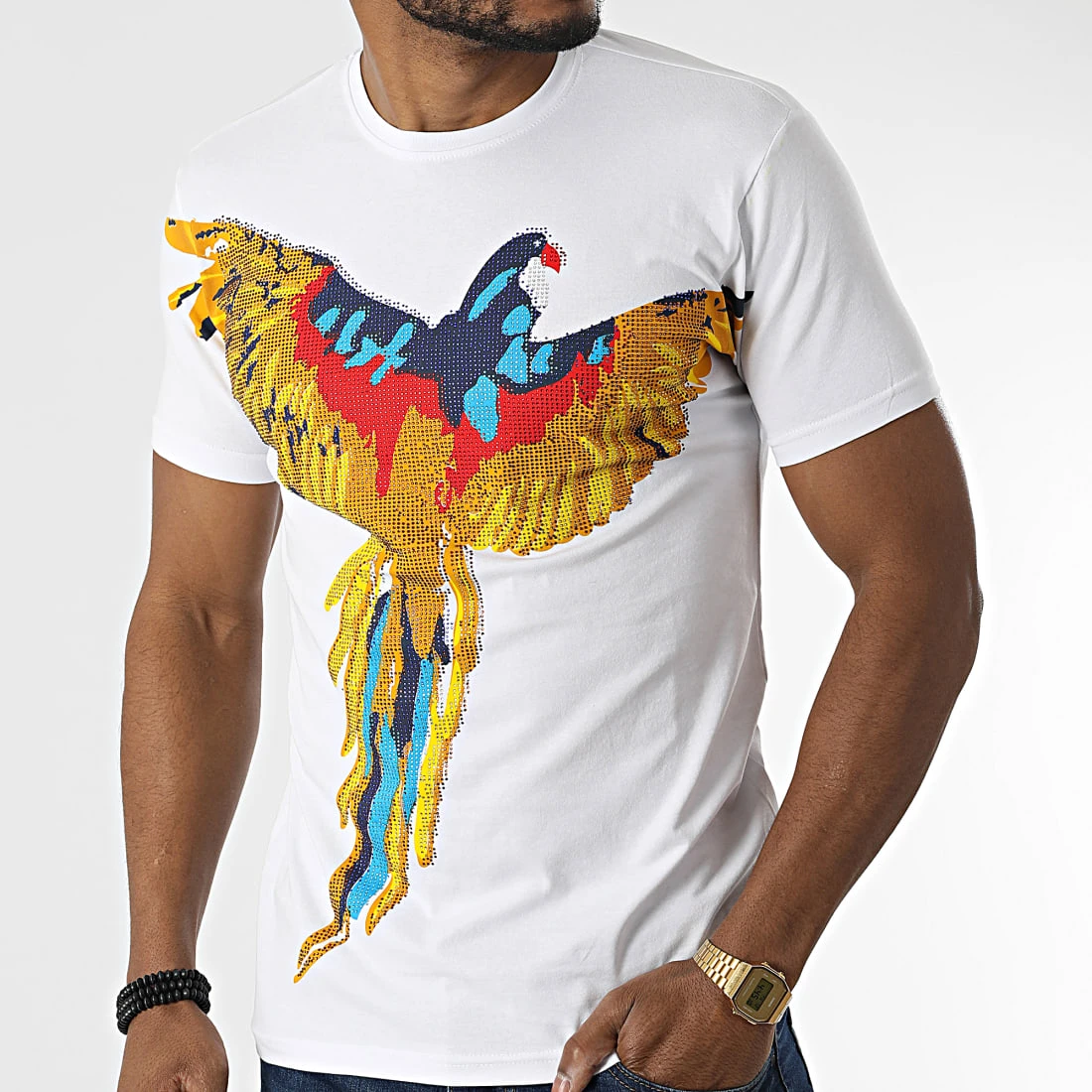 Budget 🔥 Tee 🎉 Shirt Strass VC-49 Blanc de Classic Series ⌛ 5 Budget 🔥 Tee 🎉 Shirt Strass VC-49 Blanc de Classic Series ⌛ – Image 3