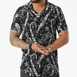 Budget 🤩 Chemise A Manches Courtes PP006 Noir Bandana de Classic Series 😀 -HautStyle Boutique classic series 317382 PP006 NOIR 20220505T155659 03
