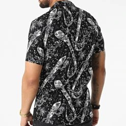 Budget 🤩 Chemise A Manches Courtes PP006 Noir Bandana de Classic Series 😀 -HautStyle Boutique classic series 317382 PP006 NOIR 20220505T155700 04