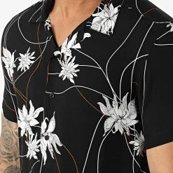 Bon marché 🛒 Chemise A Manches Courtes PP003 Noir Floral de Classic Series ✨ -HautStyle Boutique classic series 317410 PP003 NOIR 20220505T155735 02