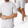 Budget ✔️ Ensemble Tee Shirt Oversize A Poche Poitrine Et Short Jogging PP6001-6002 Gris de Classic Series ⭐ -HautStyle Boutique classic series 317469 ENS 6001 6002 GREY 20220506T154353 01