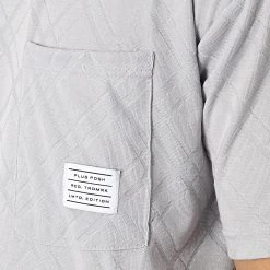 Budget ✔️ Ensemble Tee Shirt Oversize A Poche Poitrine Et Short Jogging PP6001-6002 Gris de Classic Series ⭐ -HautStyle Boutique classic series 317469 ENS 6001 6002 GREY 20220506T154354 02