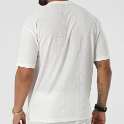 Budget 💯 Ensemble Tee 👍 Shirt Poche Poitrine Et Short Jogging PP6001-6002 Beige Clair de Classic Series ⭐ -HautStyle Boutique classic series 317470 ENS 6001 6002 WHITE 20220506T154338 04