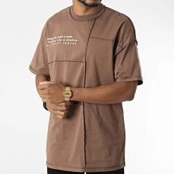 Offres 🎉 Tee Shirt Oversize Large 22-Y261 Marron de Classic Series ✨ -HautStyle Boutique classic series 317483 22 Y261 KAHVE 20220504T142035 03