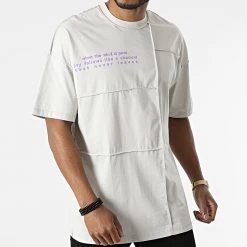 Promo ✨ Tee Shirt Oversize Large 22-Y261 Gris de Classic Series 🎉 -HautStyle Boutique classic series 317486 22 Y261 GRI 20220504T142050 03