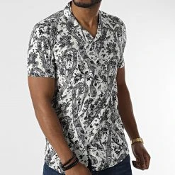 Remise 👏 Chemise A Manches Courtes PP006 Blanc Bandana de Classic Series 👍 -HautStyle Boutique classic series 317523 PP006 BLANC 20220504T084951 03