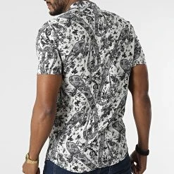 Remise 👏 Chemise A Manches Courtes PP006 Blanc Bandana de Classic Series 👍 -HautStyle Boutique classic series 317523 PP006 BLANC 20220504T084952 04