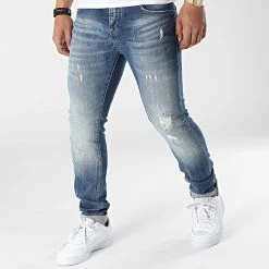 De gros ⌛ Jean Slim 5145 Bleu Denim de Classic Series 🔔