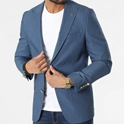 Meilleure affaire ❤️ Veste Blazer 11597 Bleu Chiné de Classic Series 🌟