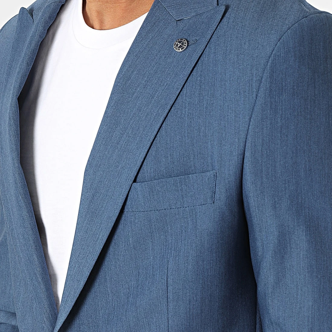 Meilleure affaire ❤️ Veste Blazer 11597 Bleu Chiné de Classic Series 🌟 4 Meilleure affaire ❤️ Veste Blazer 11597 Bleu Chiné de Classic Series 🌟 – Image 2