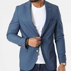 Meilleure affaire ❤️ Veste Blazer 11597 Bleu Chiné de Classic Series 🌟 8 Meilleure affaire ❤️ Veste Blazer 11597 Bleu Chiné de Classic Series 🌟 -HautStyle Boutique classic series 318182 11597 BLUE GITANE 20220510T160818 03