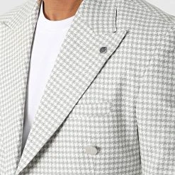 Meilleure vente ⌛ Veste Blazer 20506 Blanc Gris de Classic Series 💯 -HautStyle Boutique classic series 318195 20506 1 20220510T155612 02