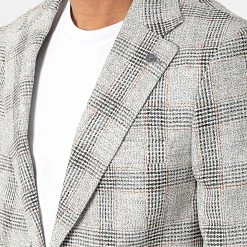Le moins cher ⭐ Veste Blazer A Carreaux 11587 Gris Chiné de Classic Series ❤️ -HautStyle Boutique classic series 318196 11587 3 20220510T155846 02