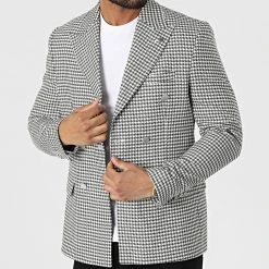 Meilleure vente ✔️ Veste Blazer 20506 Blanc Noir de Classic Series 🔔