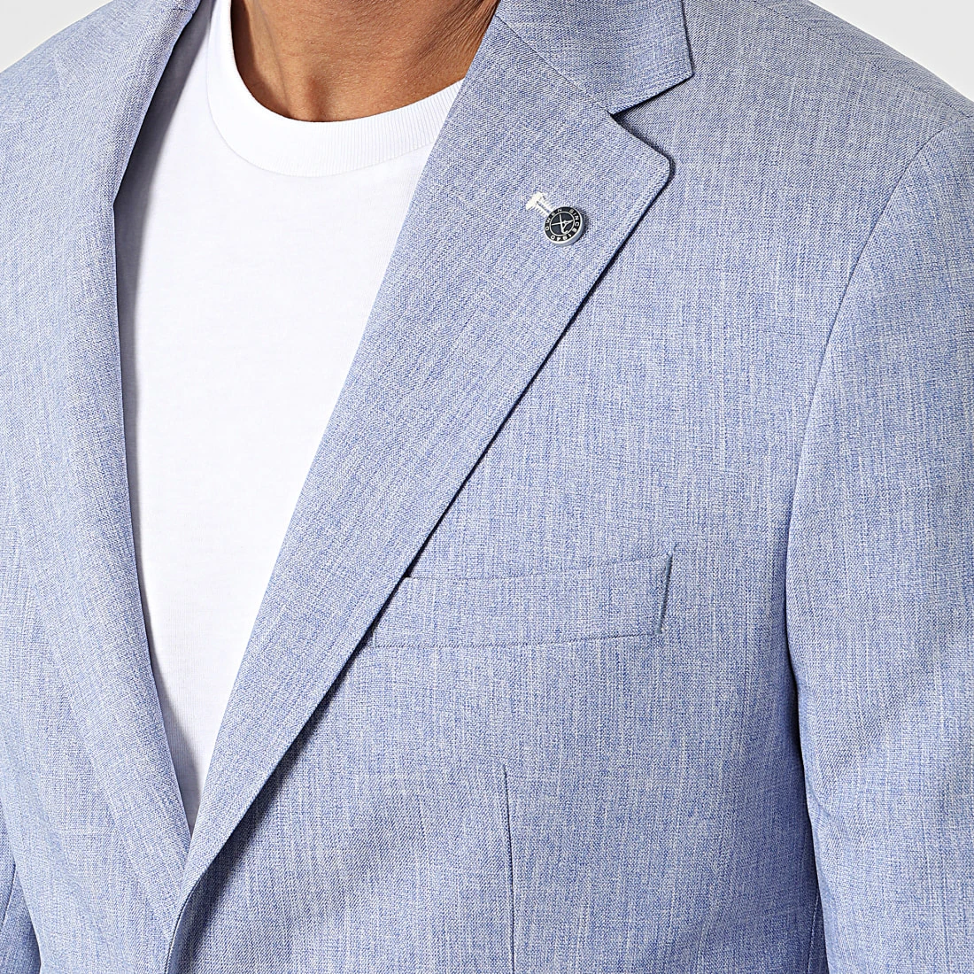 Remise ⭐ Veste Blazer 20507 Bleu Clair Chiné de Classic Series ⭐ 4 Remise ⭐ Veste Blazer 20507 Bleu Clair Chiné de Classic Series ⭐ – Image 2