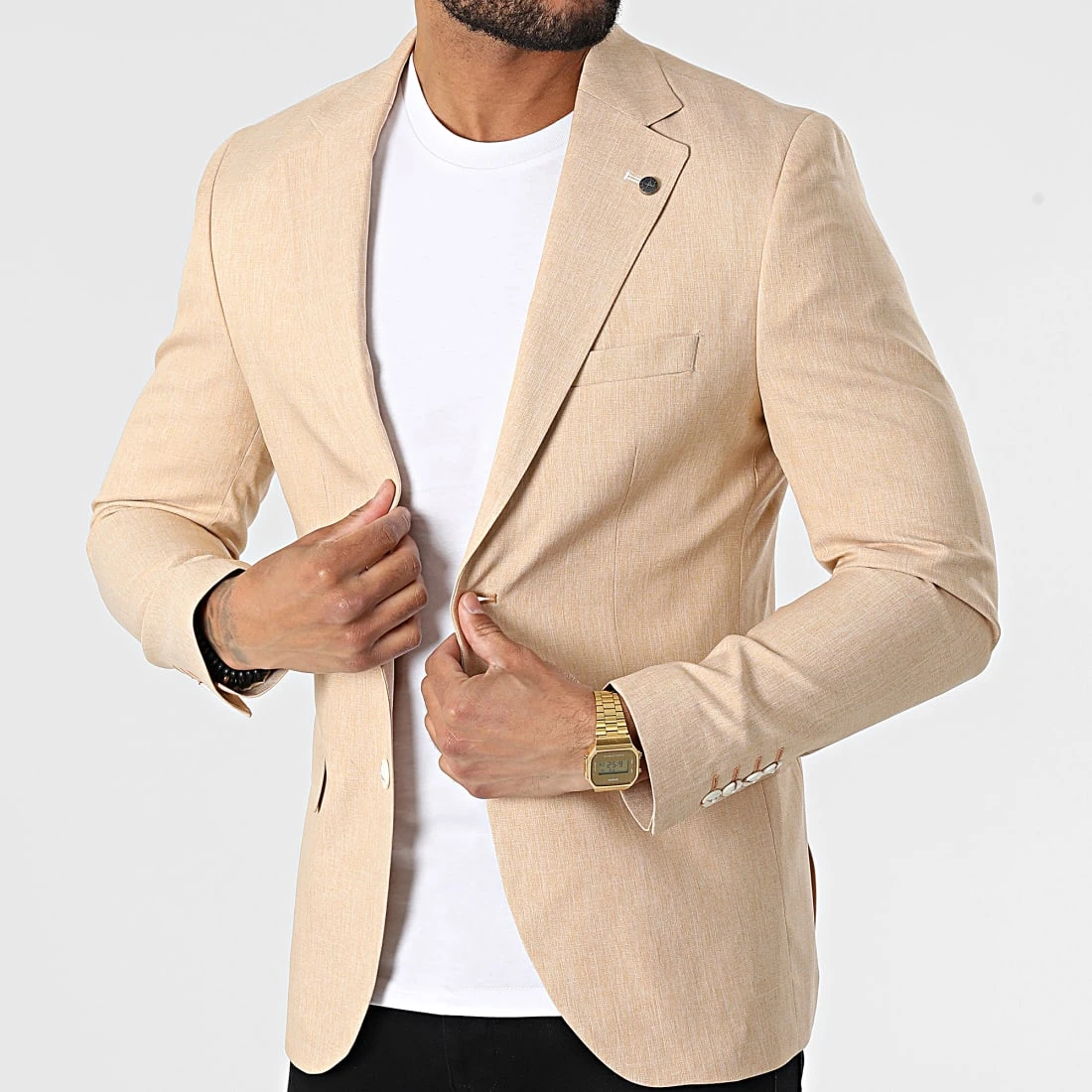 Meilleur prix 🥰 Veste Blazer 20507 Beige Chiné de Classic Series 🤩 3 Meilleur prix 🥰 Veste Blazer 20507 Beige Chiné de Classic Series 🤩