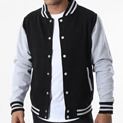 De gros ⌛ Veste Teddy JH043 Noir Gris Chiné de Classic Series ❤️ -HautStyle Boutique classic series 318820 JH043 JETBLACK HEATHERGREY 20220516T162353 03