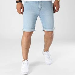 De gros 🎉 Short Jean Mr Orange Bleu Wash de Classic Series ⌛ -HautStyle Boutique classic series 319921 DP2000 SKY BLUE 20220523T161037 03