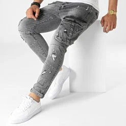 Acheter ❤️ Jean Skinny Cargo 13441 Gris Anthracite de Classic Series ⭐ -HautStyle Boutique classic series 321134 13441 20220603T141713 03